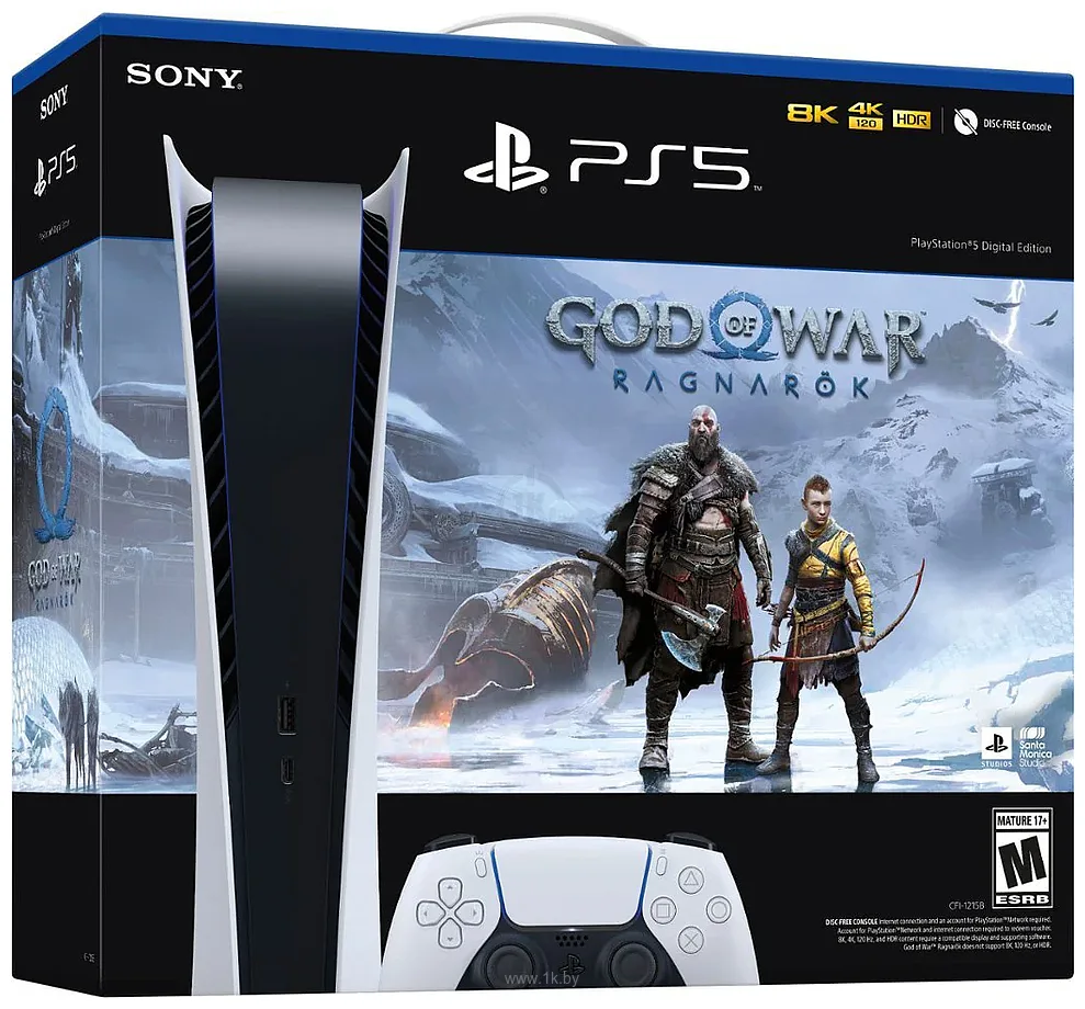 Фотографии Sony PlayStation 5 Digital Edition + God of War: Ragnarok