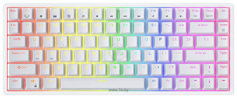 Фотографии Royal Kludge RK84 ISO RGB white, RK Red