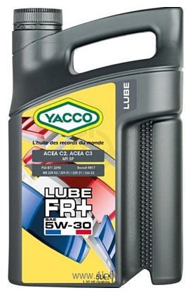 Фотографии Yacco Lube FR+ 5W-30 5л