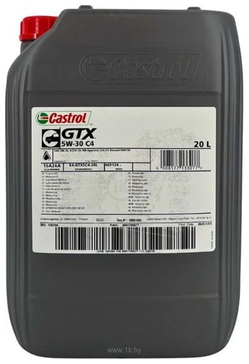 Фотографии Castrol GTX 5W-30 C4 20л