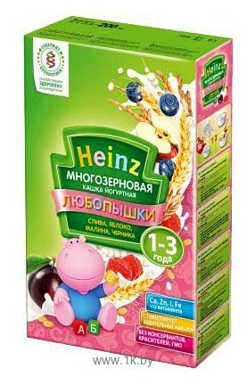 Фотографии Heinz Многозерновая йогуртная слива, яблоко, малина, черника, 200 г
