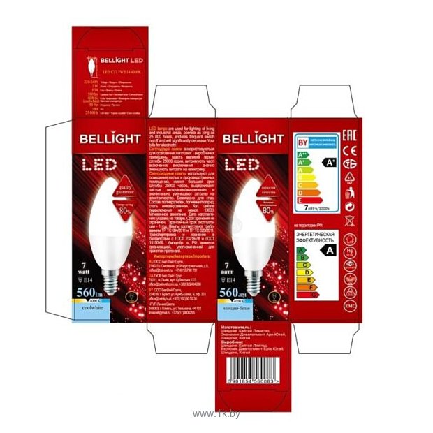 Фотографии Bellight LED C37 7W 220V E14 4000K