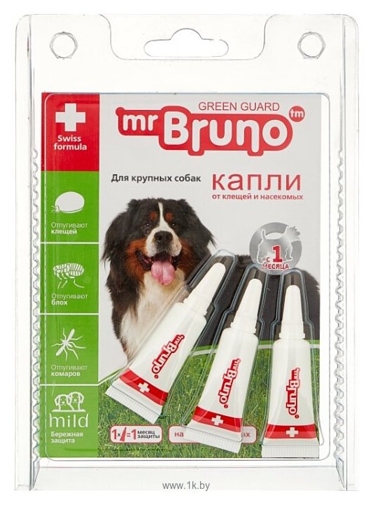 Фотографии Mr.Bruno капли от блох и клещей Green Guard для крупных собак