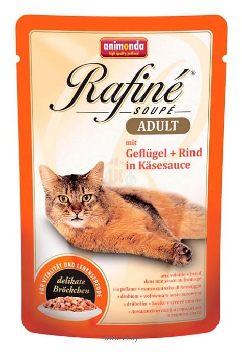 Фотографии Animonda Rafine Soupe Adult для кошек с домашней птицей в сырном соусе (0.1 кг) 1 шт.