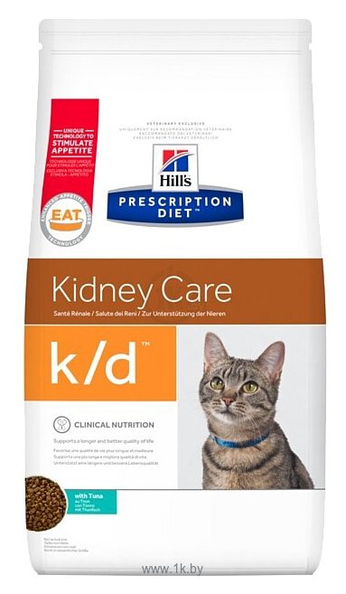 Фотографии Hill's (1.5 кг) Prescription Diet K/D Feline Kidney Care Tuna