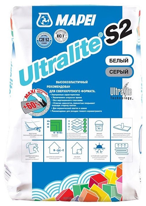 Фотографии Mapei Ultralite S2 (15 кг, белый)