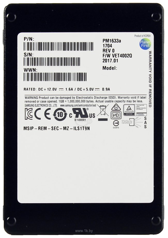 Фотографии Samsung PM1633a 1.92TB MZILS1T9HEJH-00007