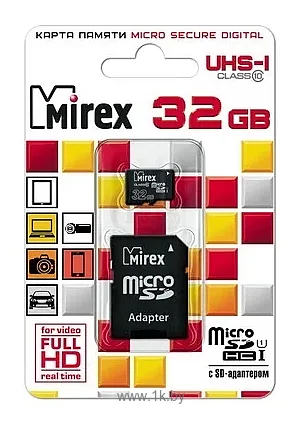 Фотографии Mirex microSDHC Class 10 UHS-I U1 32GB + SD adapter Фотографии Mirex microSDHC Class 10 UHS-I U1 32GB + SD adapter