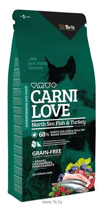 Фотографии Carnilove Carnilove North Sea Fish & Turkey for adult dogs (12 кг)