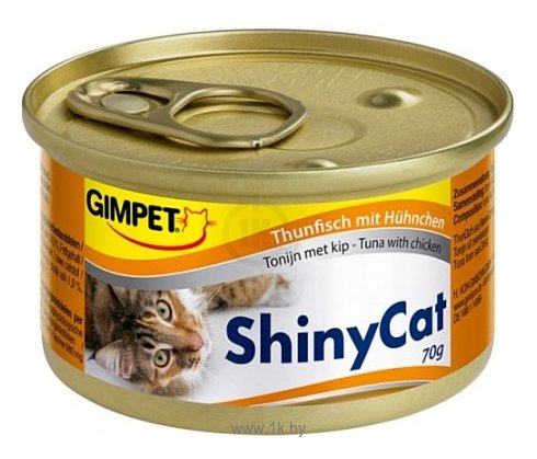 Фотографии GimCat ShinyCat с тунцом и курочкой (0.07 кг) 24 шт.