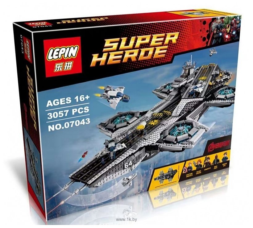 Фотографии Lepin Marvel 07043 Авианосец Щ.И.Т. Helicarrier