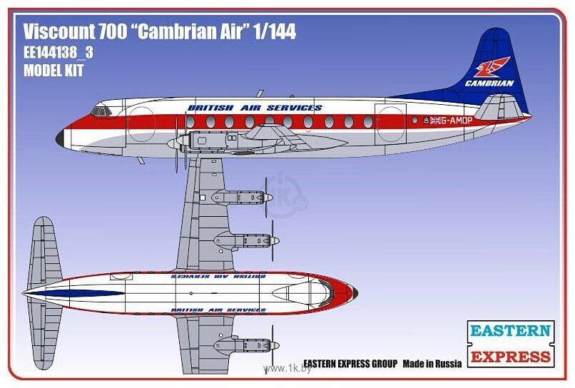 Фотографии Eastern Express Гражданский авиалайнер Viscount 700 Cambrian Air EE144138-3
