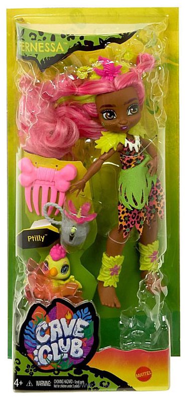 Фотографии Cave Club Fernessa Prehistoric Fashion Doll with Dinosaur Pet GNL85