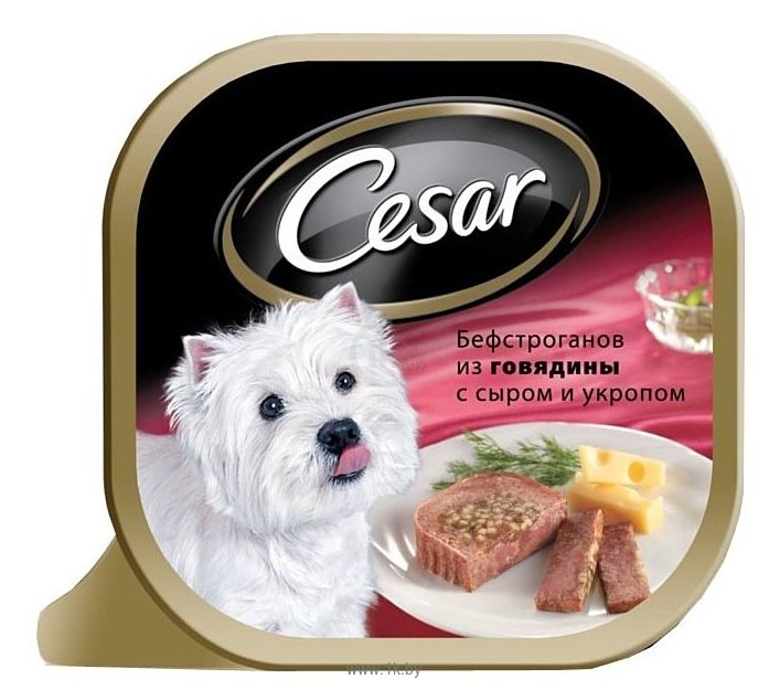 Фотографии Cesar (0.1 кг) 1 шт. Бефстроганов из говядины с сыром и укропом