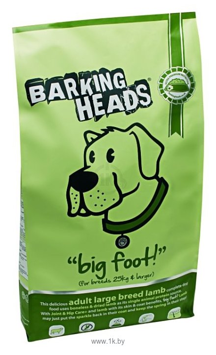 Фотографии Barking Heads (12 кг) Для собак крупных пород с ягненком и рисом Ягненок для большелапого