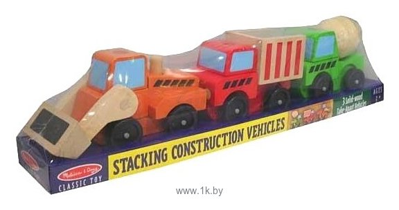 Фотографии Melissa & Doug Classic Toy 3076 Stacking Construction Vehicles