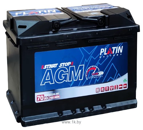 Фотографии Platin AGM 760A R+ (70Ah)