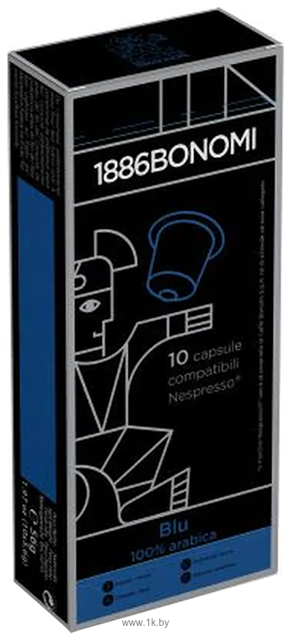 Фотографии Bonomi Blu 100% Arabica Nespresso 10 шт