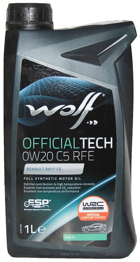Фотографии Wolf OfficialTech 0W-20 C5 RFE 1л