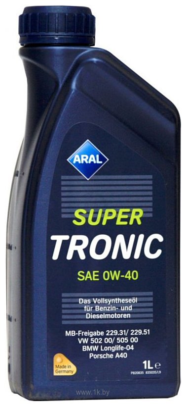 Фотографии Aral Super Tronic SAE 0W-40 1л