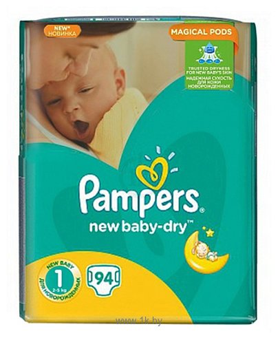 Фотографии Pampers New Baby-Dry 1 Newborn (94 шт.)
