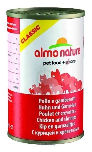 Фотографии Almo Nature (0.14 кг) 1 шт. Classic Adult Cat Chicken and Shrimps