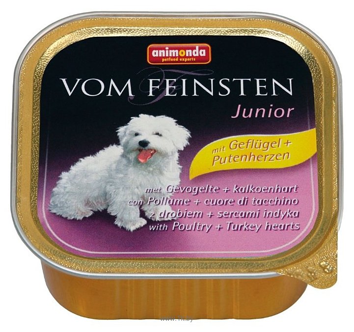 Фотографии Animonda Vom Feinsten Junior для щенков и юниоров с курицей и сердцем индейки (0.15 кг) 22 шт.