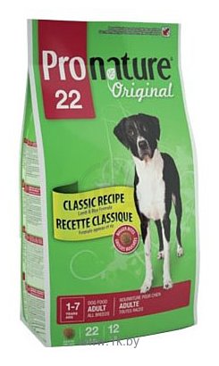 Фотографии ProNature (12 кг) 22 Classic Recipe Lamb & Rice Formula для взрослых собак всех пород (крупные гранулы)