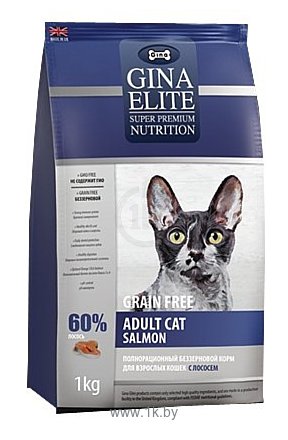 Фотографии Gina Elite Cat Grain Free Salmon (12 кг)