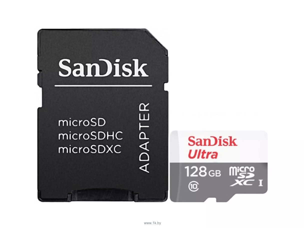 Фотографии SanDisk Ultra microSDXC SDSQUNR-128G-GN6TA 128GB + SD adapter