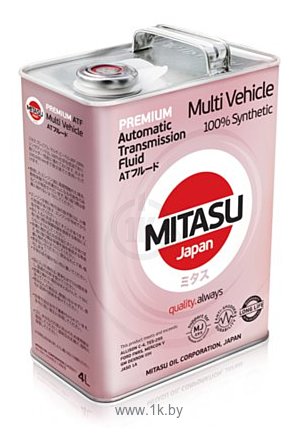 Фотографии Mitasu MJ-328 PREMIUM MULTI VEHICLE ATF 100% Synthetic 4л