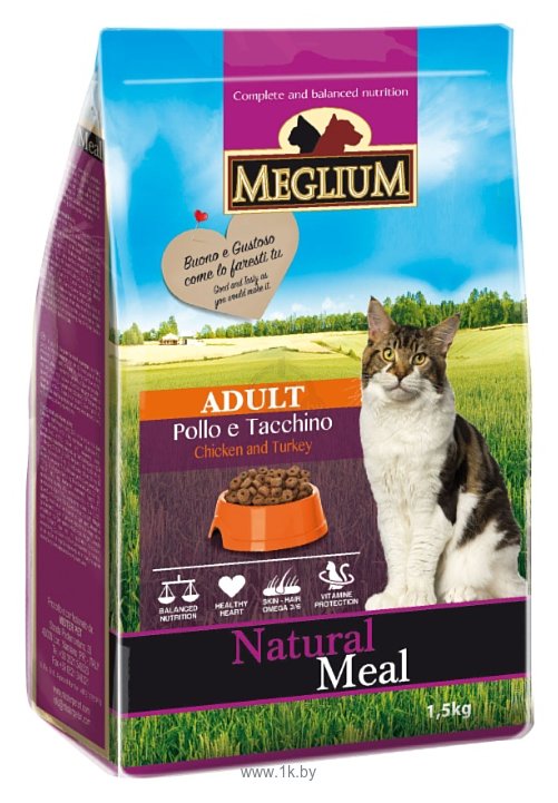 Фотографии Meglium (1.5 кг) Cat Adult — Курица, индейка