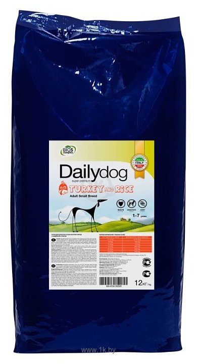Фотографии Dailydog (12 кг) Adult Small Breed Turkey and Rice