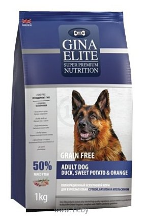 Фотографии Gina Elite (15 кг) Grain Free Adult Dog Duck, Sweet Potato & Orange