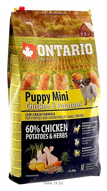 Фотографии Ontario (6.5 кг) Puppy Mini Chicken & Potatoes