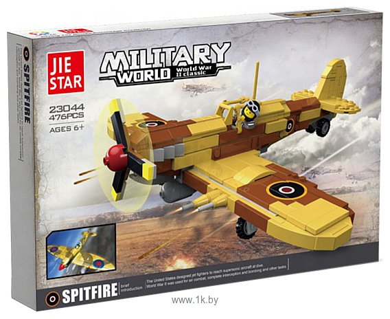 Фотографии Jie Star Military 23044 Самолет Spitfire