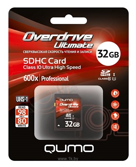 Фотографии Qumo Overdrive Ultimate SDHC Class 10 UHS-I U1 32GB