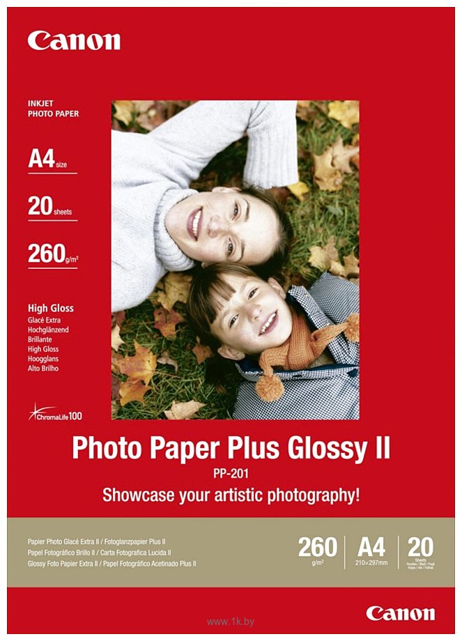 Фотографии Canon Photo Paper Plus Glossy II PP-201 A4 260 гм2 20 л