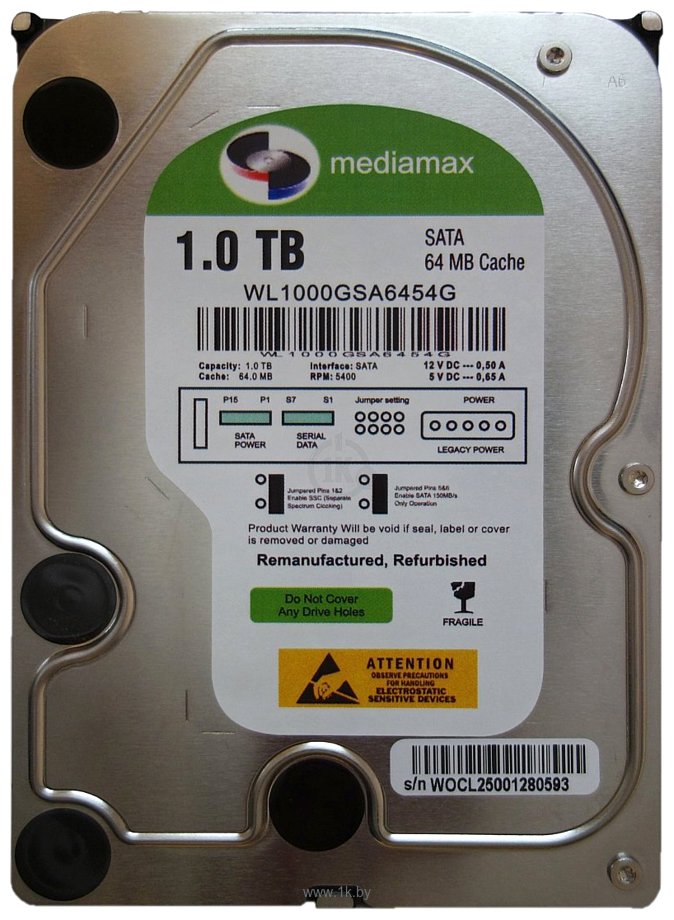 Фотографии Western Digital MediaMax WL1000GSA6454G