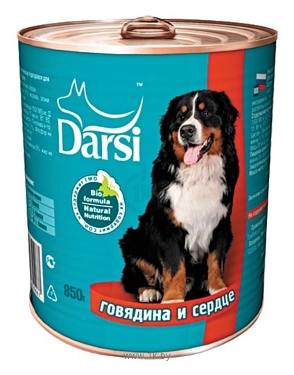 Фотографии Darsi (0.85 кг) 1 шт. Консервы для собак: говядина и сердце