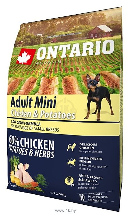 Фотографии Ontario (2.25 кг) Adult Mini Chicken & Potatoes