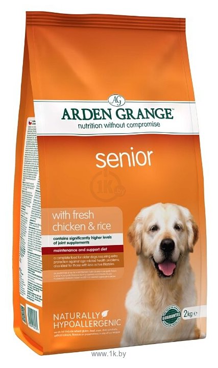 Фотографии Arden Grange (2 кг) Senior курица и рис сухой корм для стареющих собак