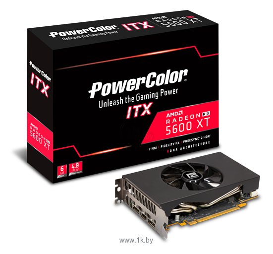 Фотографии PowerColor Radeon RX 5600 XT 6144MB ITX EDITION (AXRX 5600XT ITX 6GBD6-2DH)