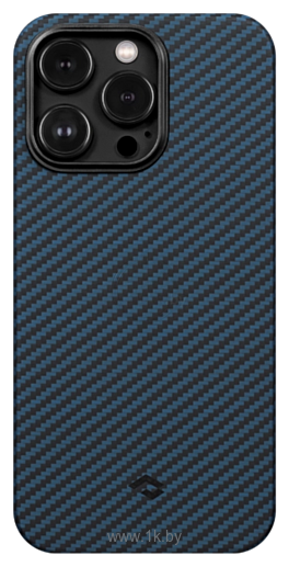 Фотографии Pitaka MagEZ Case 3 для iPhone 14 Pro (1500D twill, черный/синий)