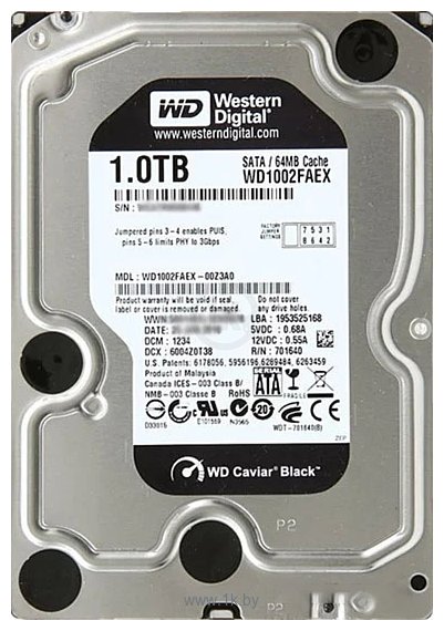 Фотографии WD Caviar Black 1TB WD1002FAEX (восстановленный производителем)