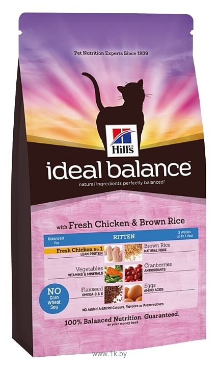 Фотографии Hill's (0.3 кг) Ideal Balance Kitten with Fresh Chicken & Brown Rice