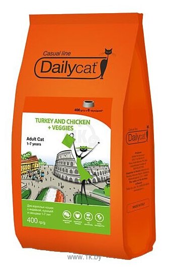 Фотографии DailyCat (0.4 кг) Casual Line Adult Turkey and Chicken + Veggies