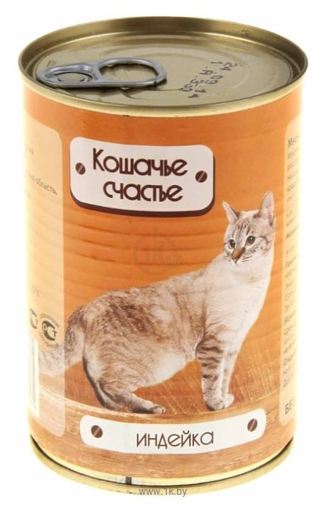 Фотографии Кошачье Счастье Консервы для кошек Индейка (0.41 кг) 1 шт.