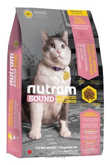 Фотографии Nutram S5 Для взрослых кошек (6.8 кг)
