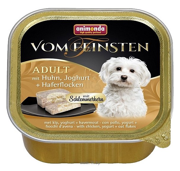 Фотографии Animonda Vom Feinsten Adult Меню для привередливых собак с курицей, йогуртом и овсяными хлопьями (0.15 кг) 1 шт.